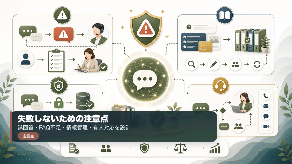 AIチャットボット導入で失敗しないための注意点