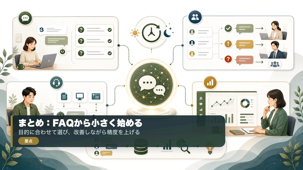 AIチャットボットはFAQから小さく始めて改善する