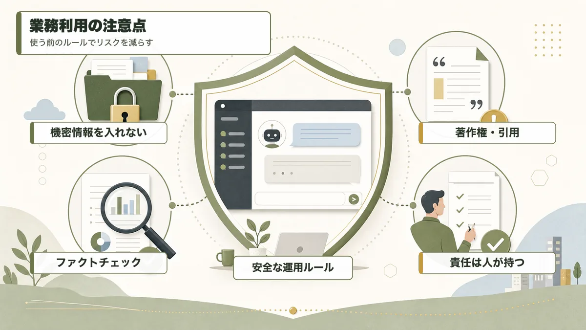 業務でChatGPTを使う際の注意点