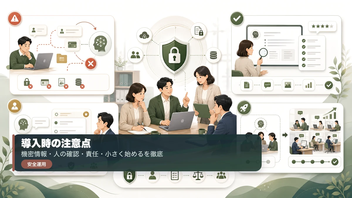 AI導入時に注意したい機密情報と確認体制