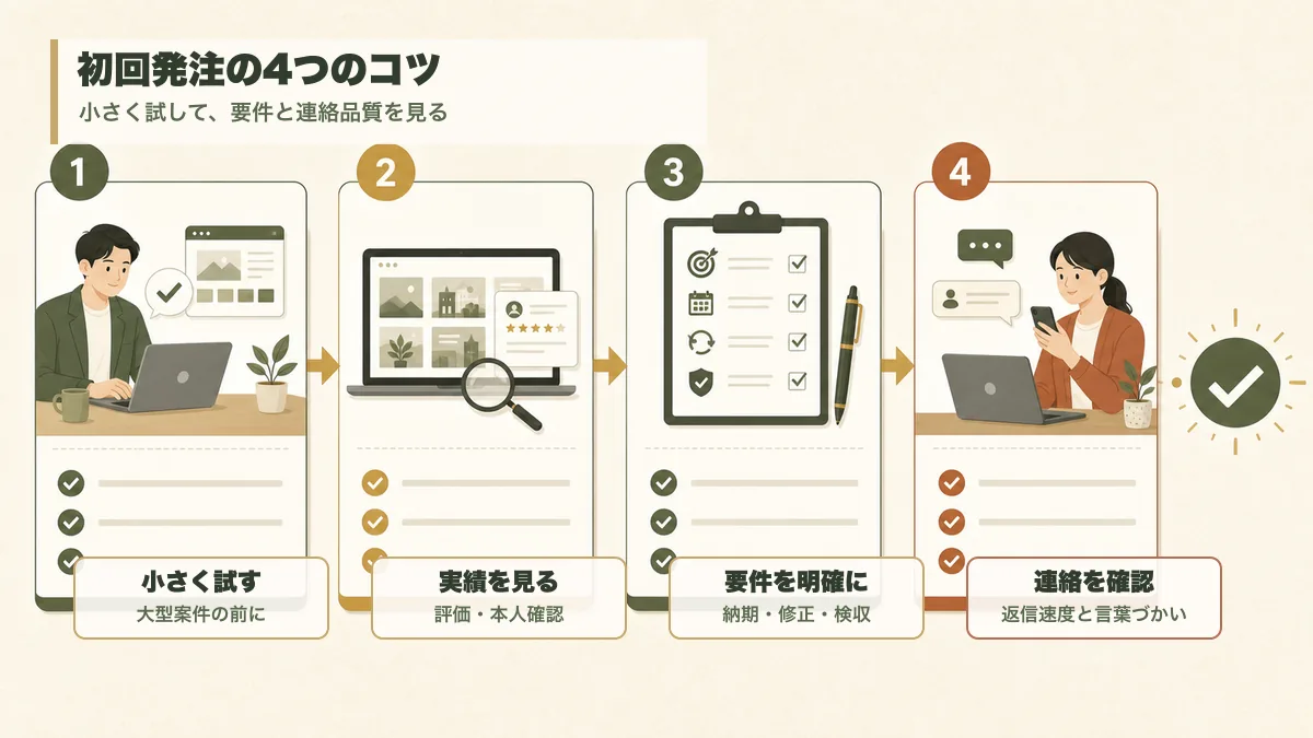 初めてクラウドソーシングで発注するときの4つのコツ