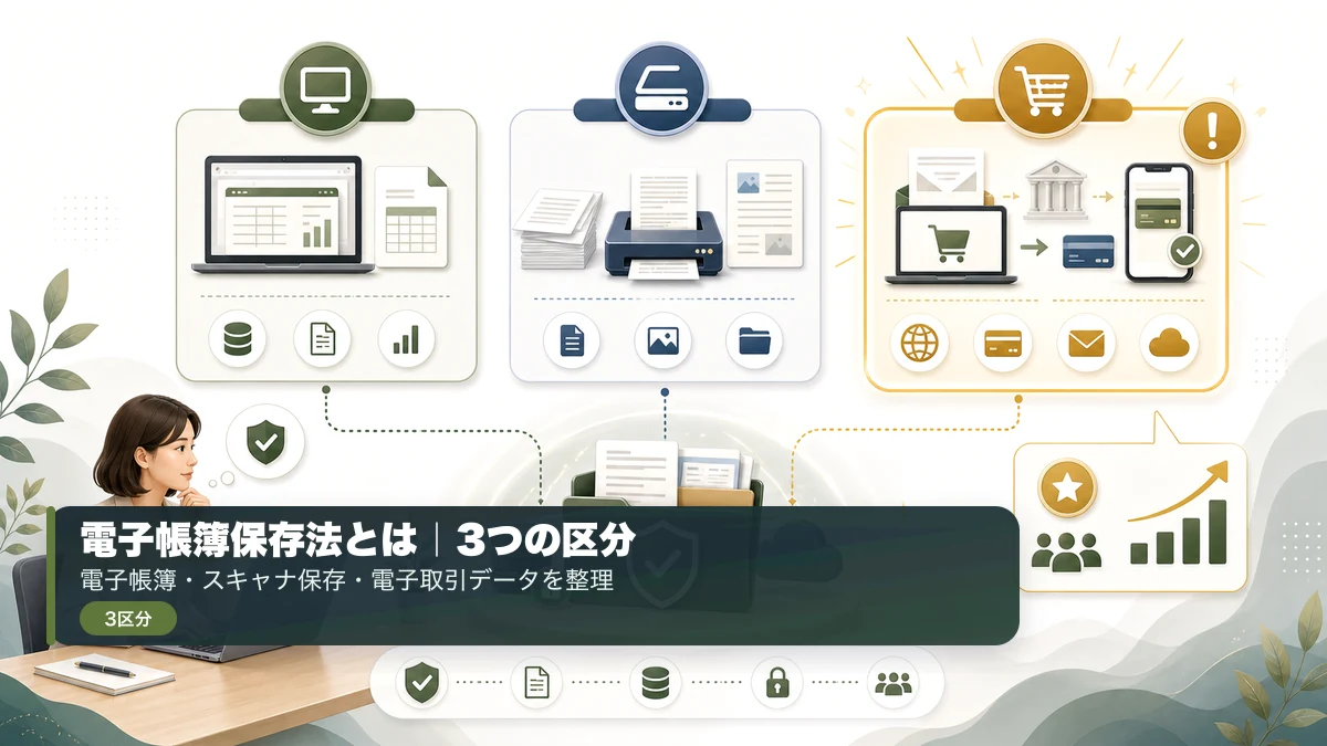 電子帳簿保存法の3つの区分