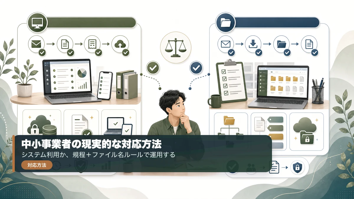 中小事業者の電子帳簿保存法への現実的な対応方法