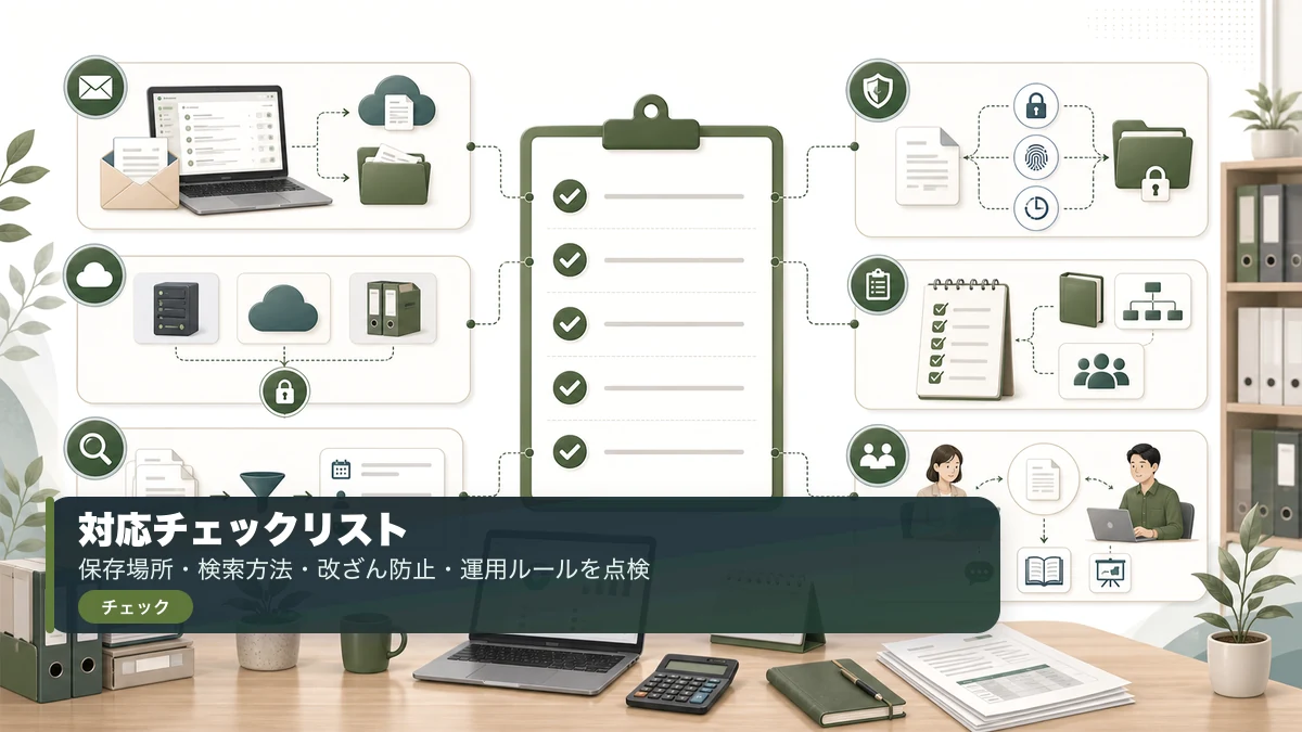 電子帳簿保存法対応のチェックリスト