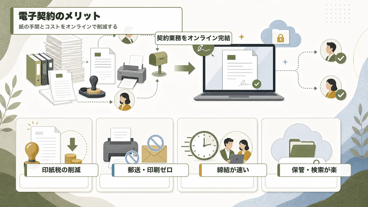 電子契約で削減できる手間とコスト