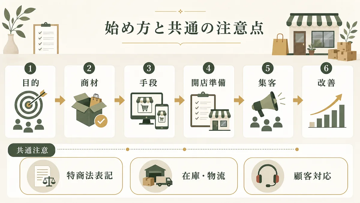 ネット販売の始め方と共通の注意点