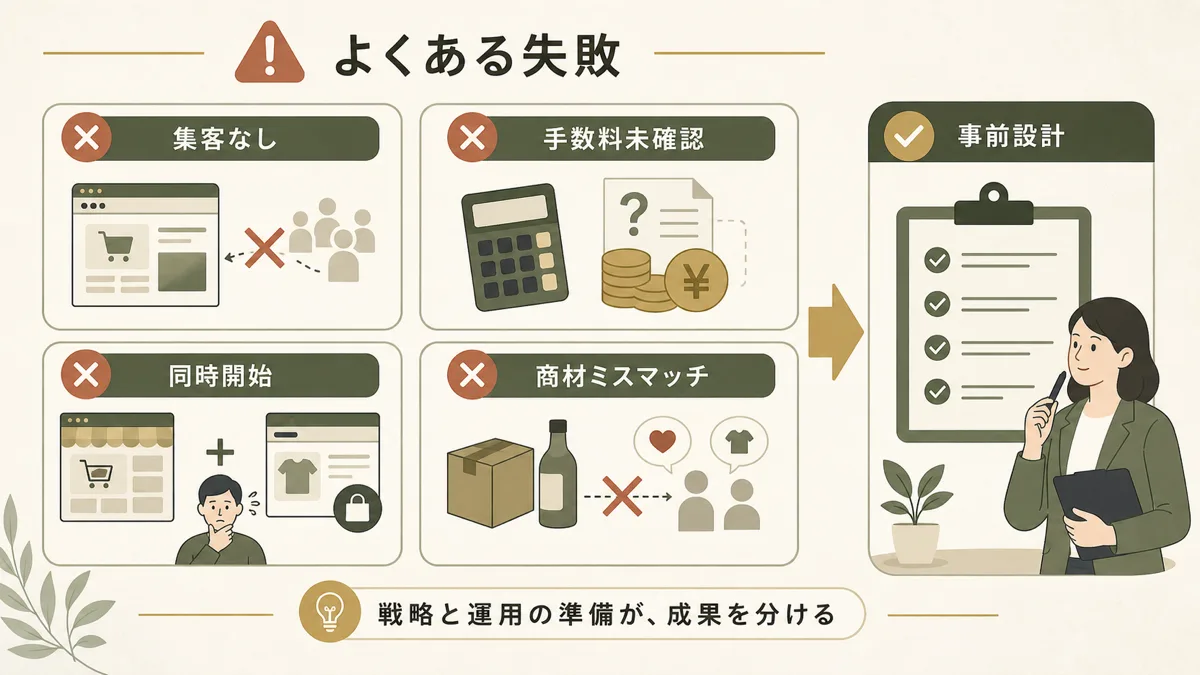 ECモールと自社ECでよくある失敗例