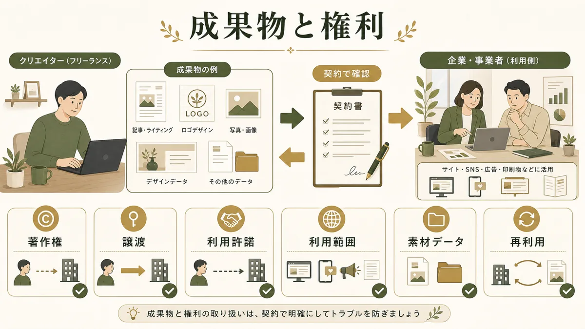 フリーランス成果物の著作権と利用範囲