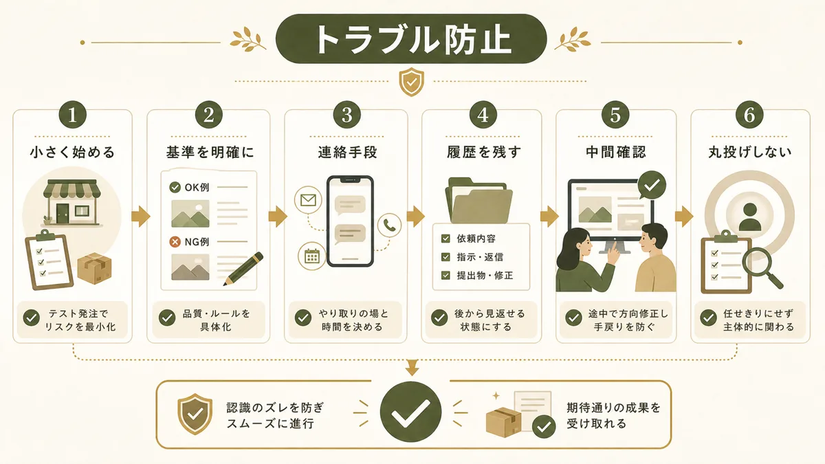 フリーランス発注のトラブルを防ぐコツ