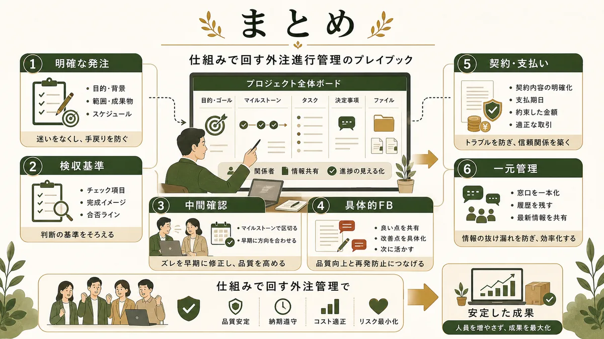 外注の進行管理で安定した成果を出す要点