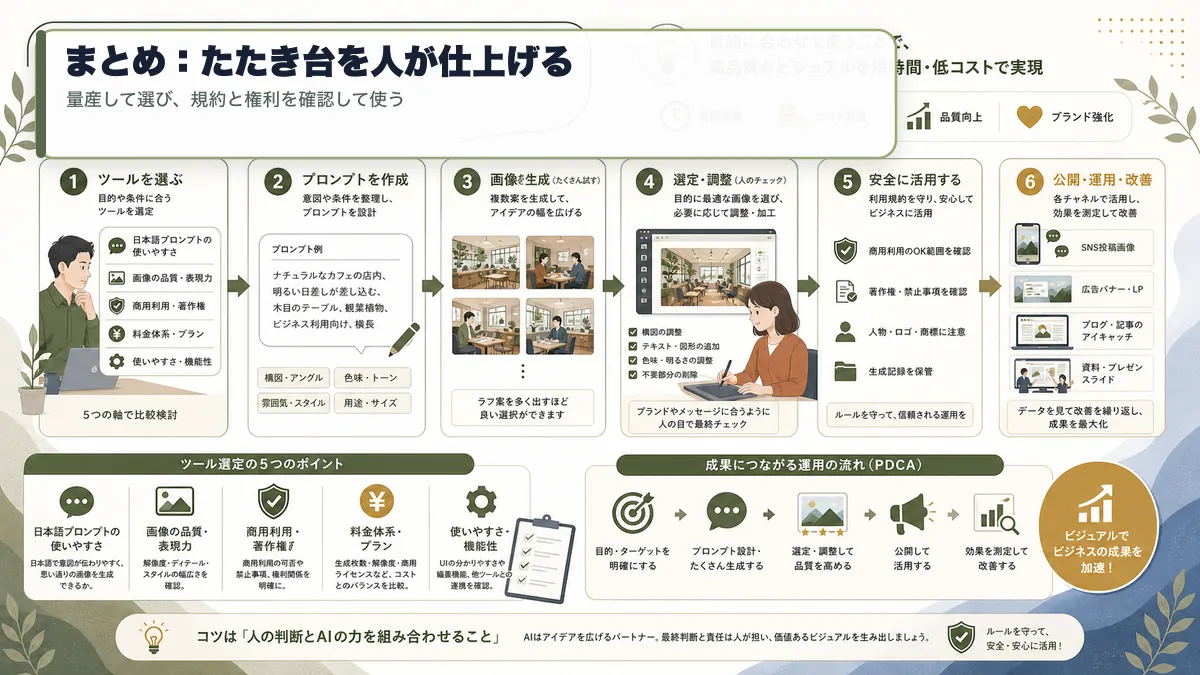 画像生成AIはたたき台を量産して人が仕上げる