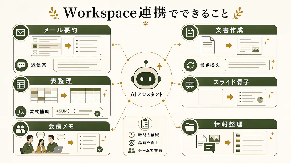 GeminiのWorkspace連携でできること