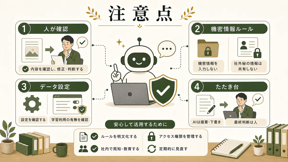 Geminiを業務利用するときの注意点