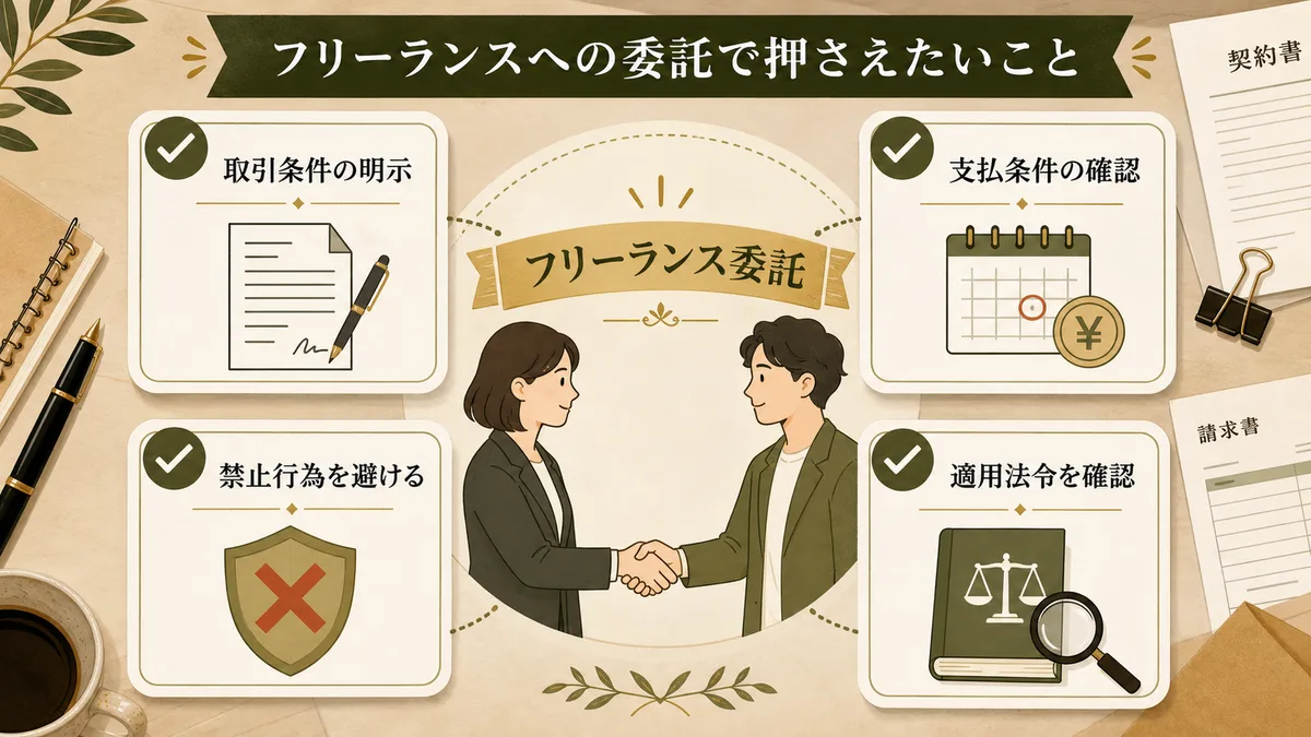 フリーランスへの業務委託で確認する取引条件と支払条件