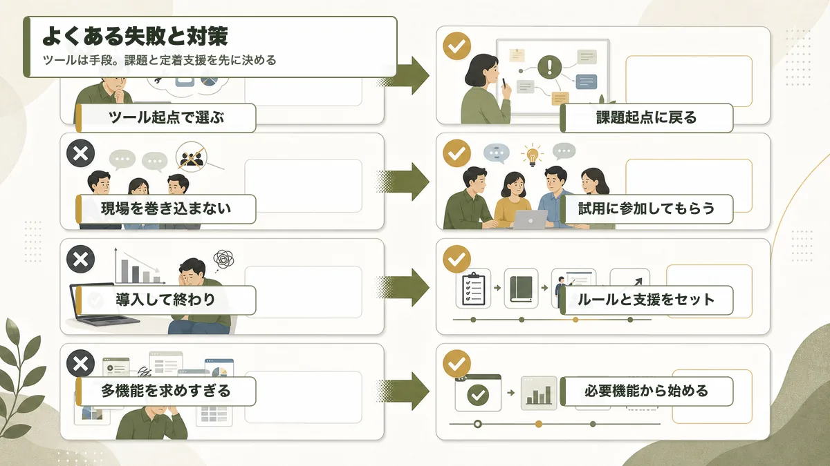 業務効率化ツール導入でよくある失敗と対策