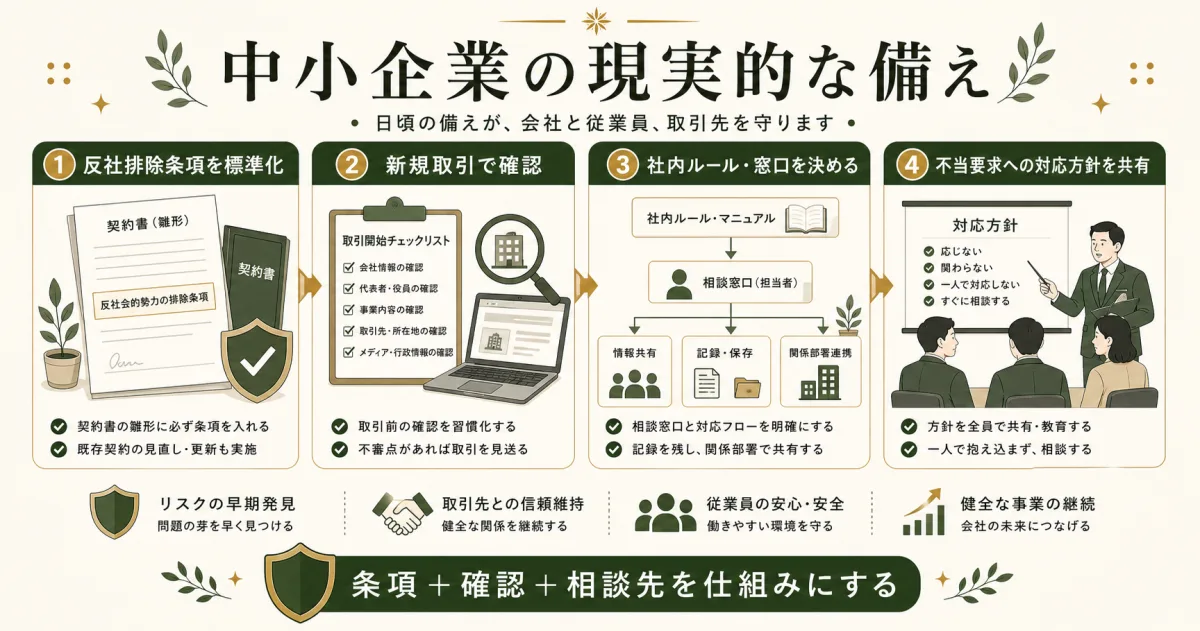 中小企業が反社排除で備えるべき体制