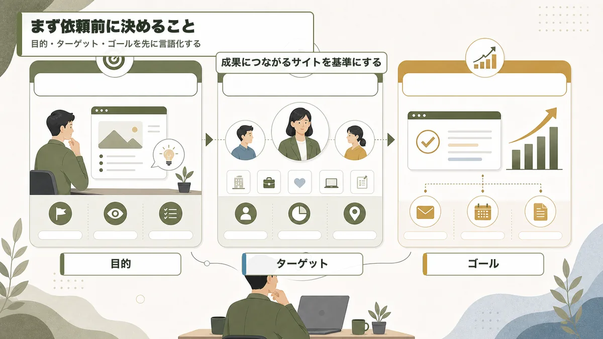 ホームページ制作を依頼する前に決める目的とターゲットとゴール