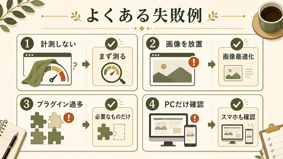 表示速度改善でよくある失敗例