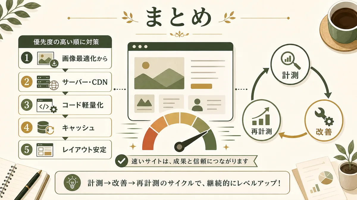 表示速度改善の優先順位と再計測の流れ
