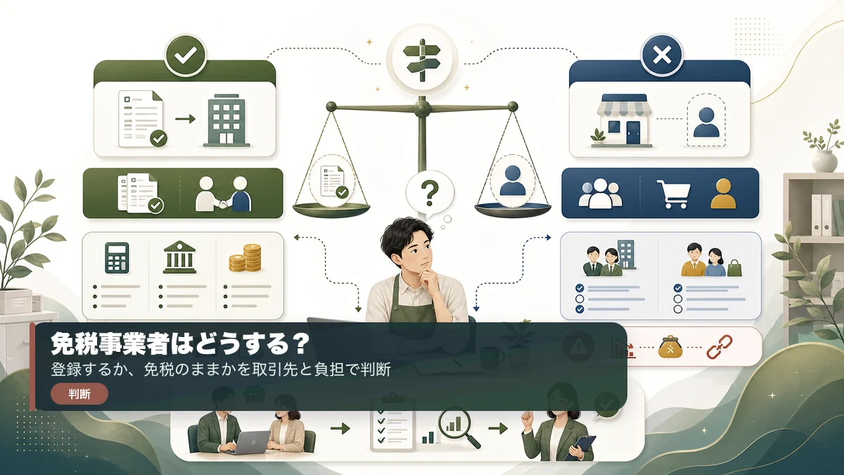 免税事業者がインボイス制度で判断するポイント