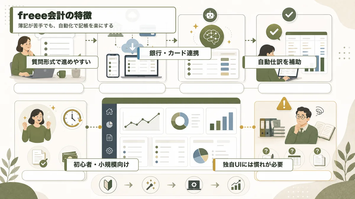 freee会計の自動化と初心者向け設計の特徴