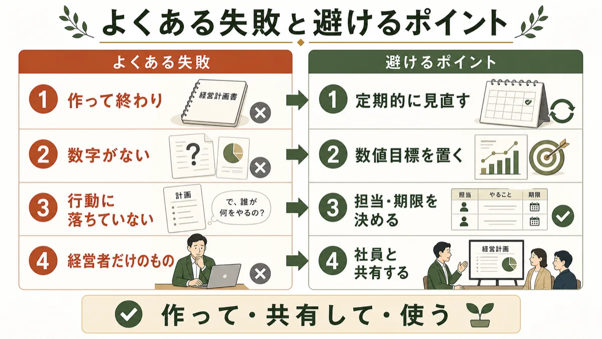 経営計画でよくある失敗と防止策