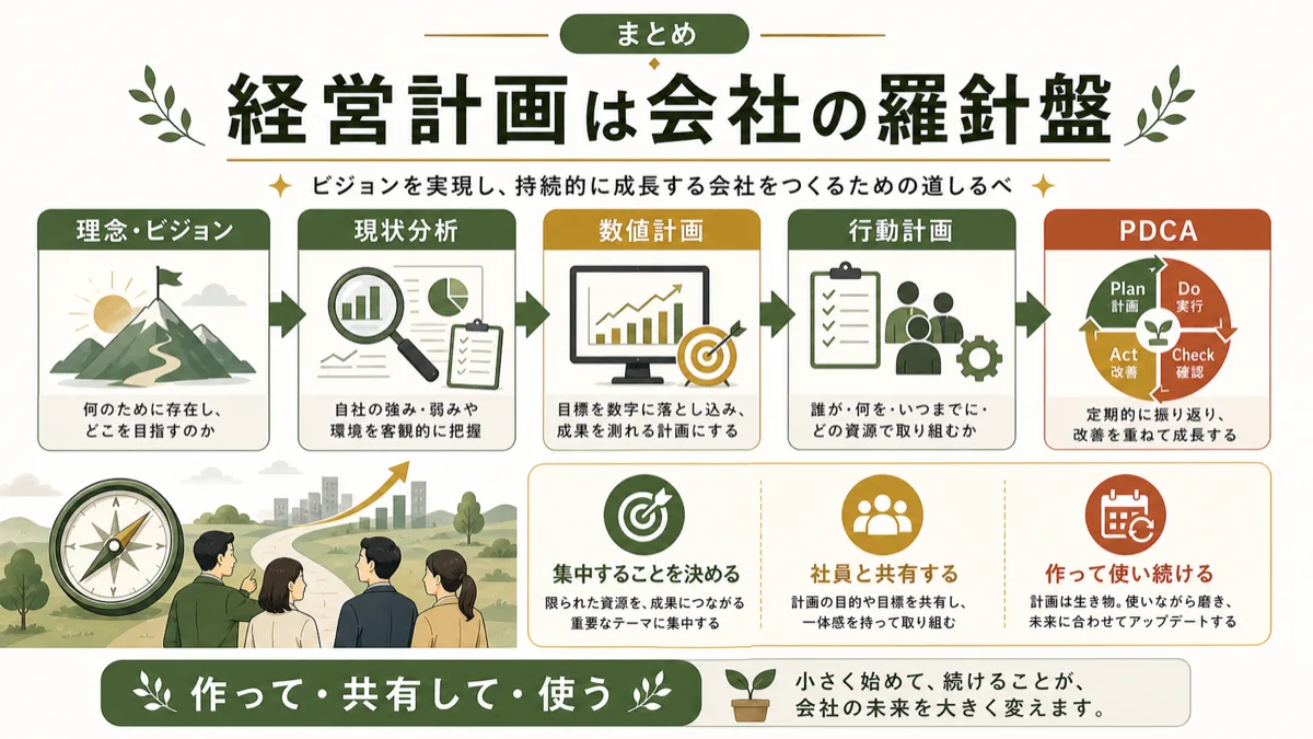 経営計画を会社の羅針盤として使うためのまとめ