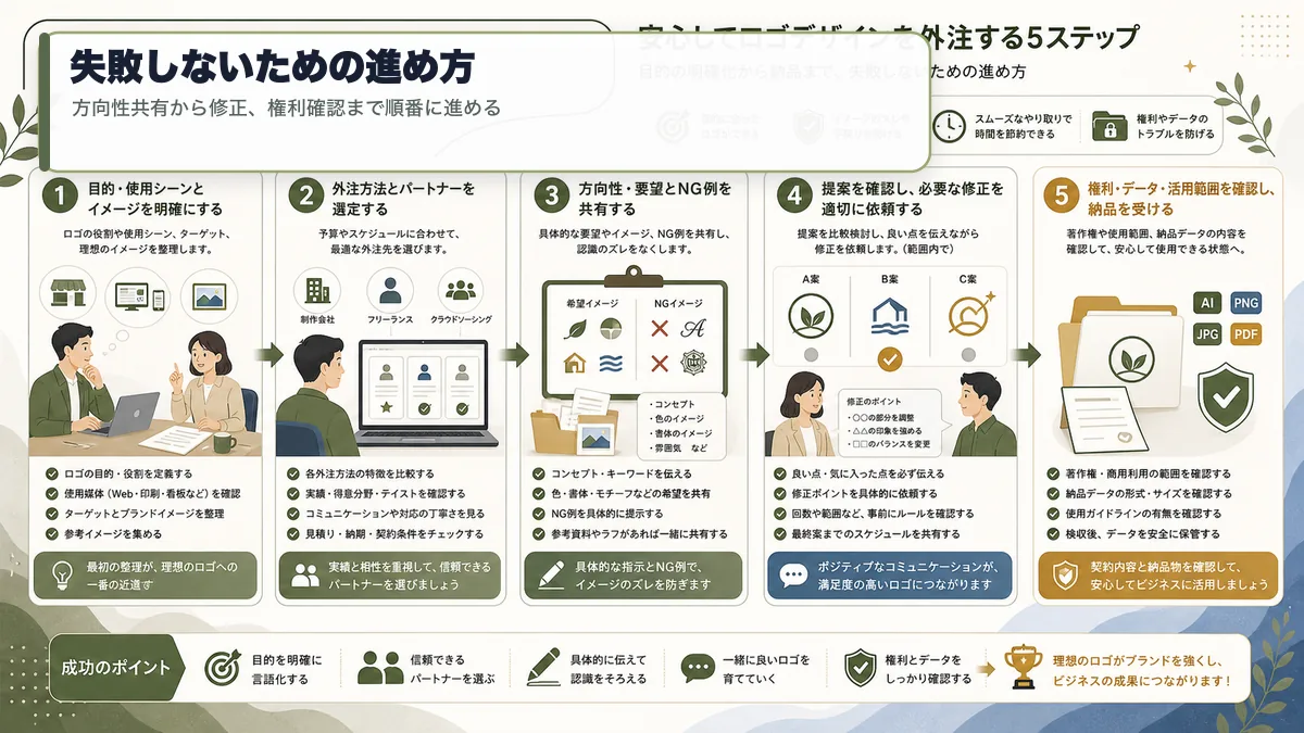 ロゴ制作外注で失敗しないための進め方