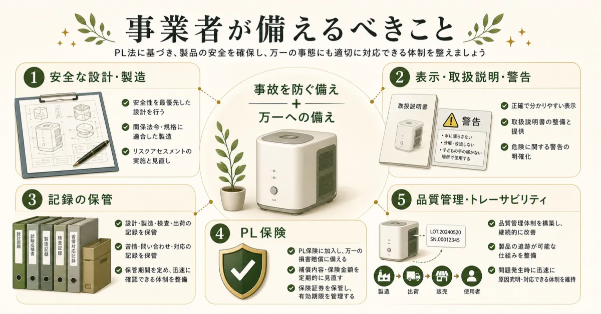 PL法に備える安全設計と表示と記録と保険とトレーサビリティ