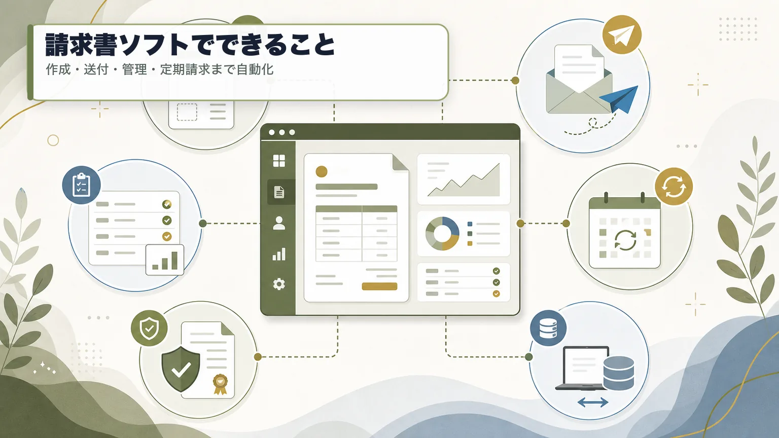 請求書ソフトでできる作成送付管理定期請求の機能