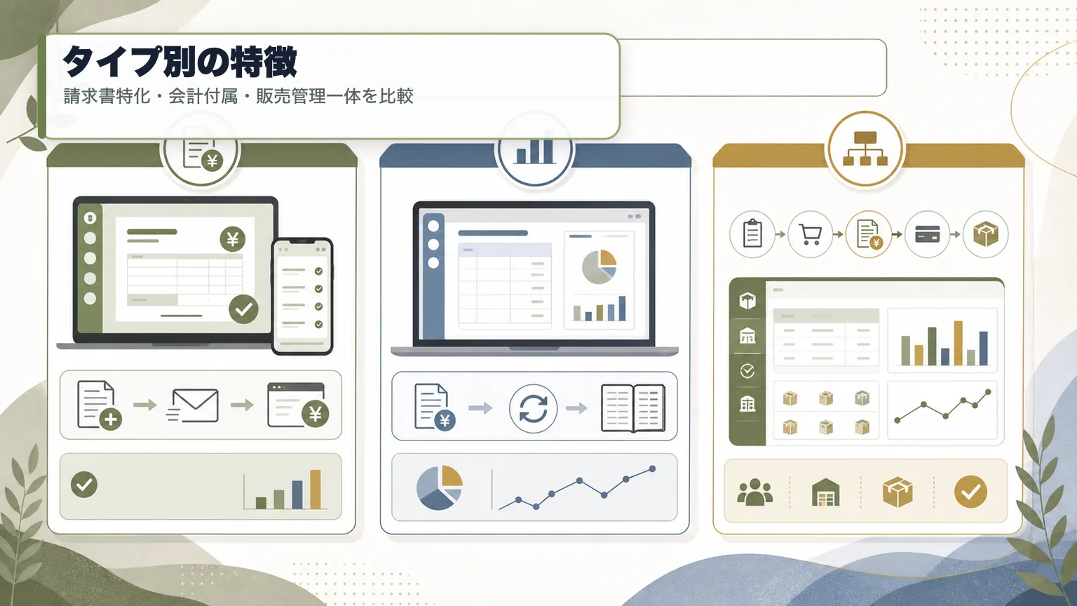 請求書ソフトのタイプ別比較
