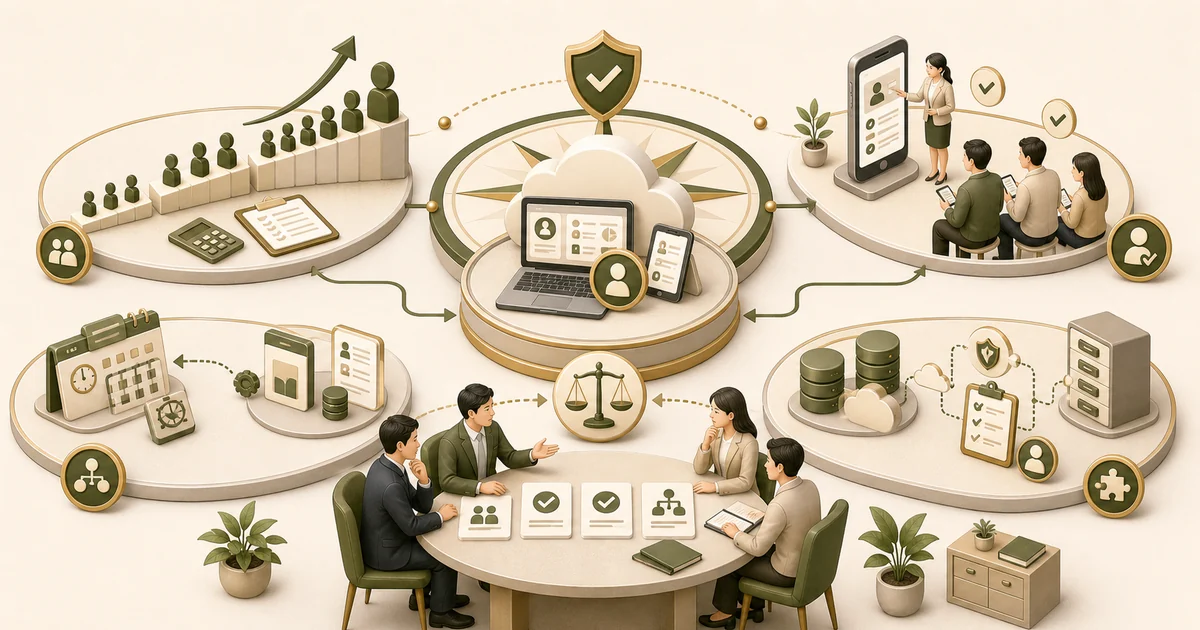 SmartHRを評判だけでなく人数課金・従業員入力・給与勤怠との役割分担を確認して選ぶ図