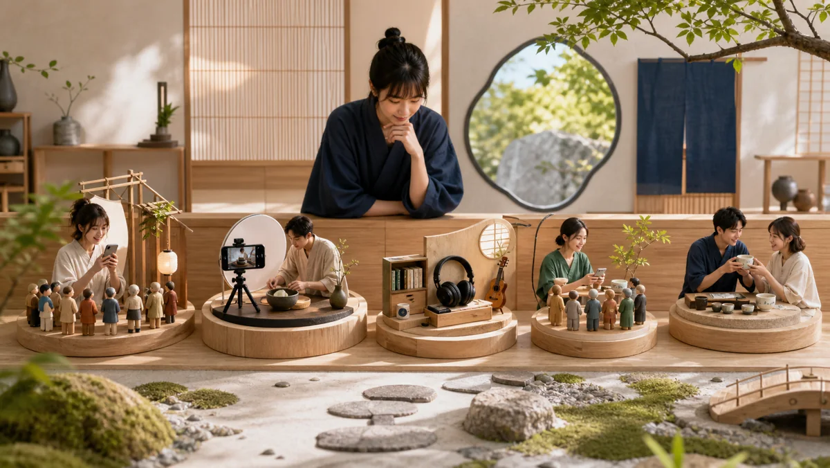 少ないフォロワーでの発見・小規模撮影・商用音源・通常投稿テスト・広告関係明示を5場面で整理した図