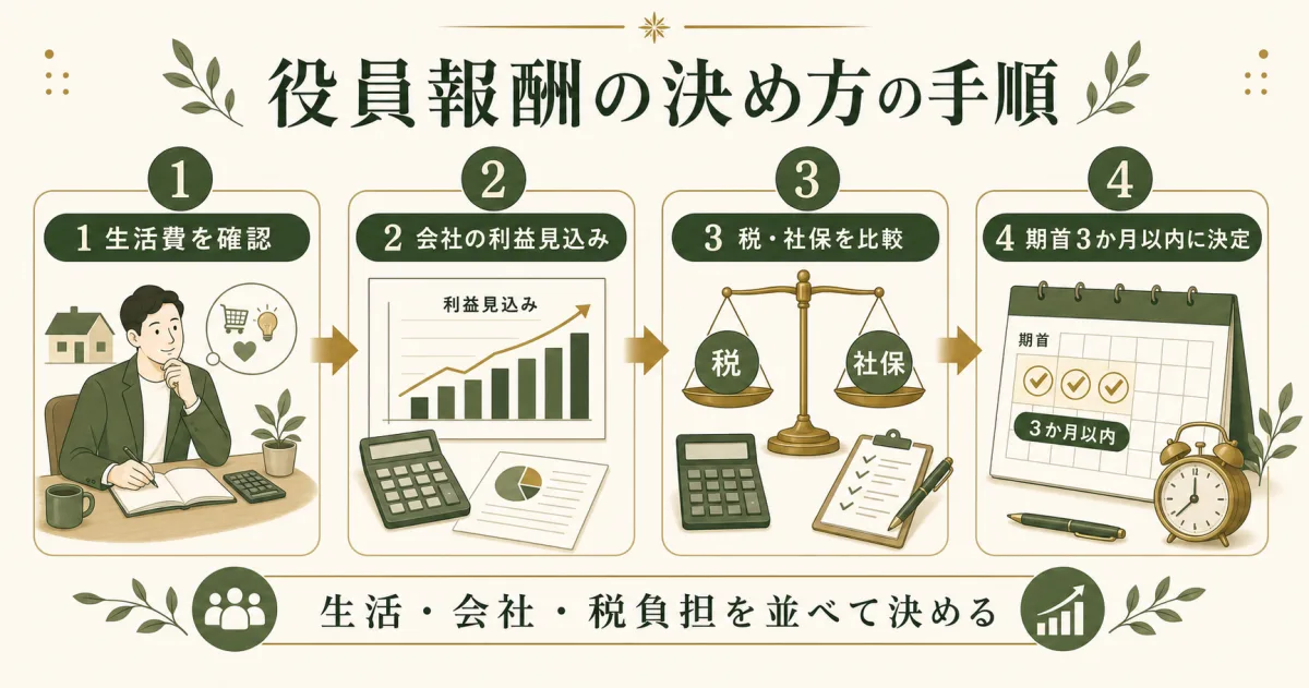 役員報酬の決め方の手順
